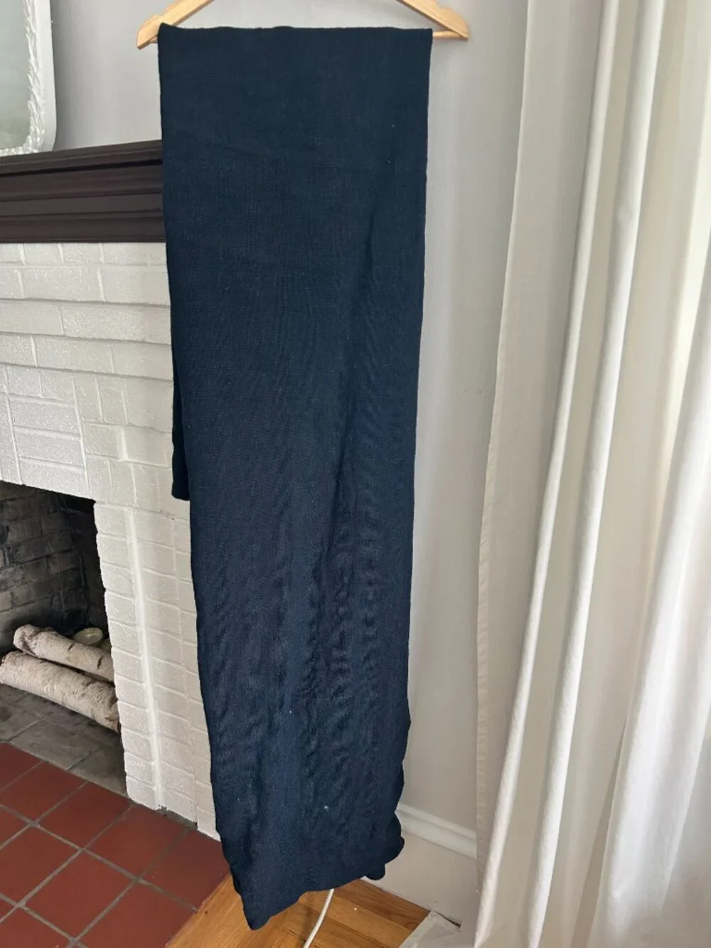 Nate Berkus Blue Navy Jute Curtains  Set (2)